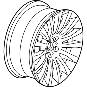 BMW 36-11-6-851-072 Disc Wheel, Light Alloy, Bright-Turned