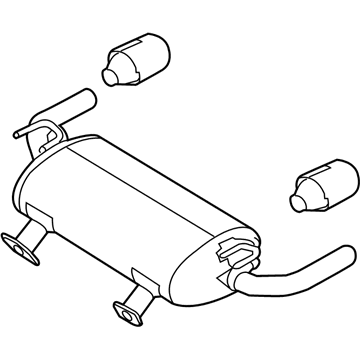 Infiniti 20100-5CD0D Exhaust Main Muffler Assembly