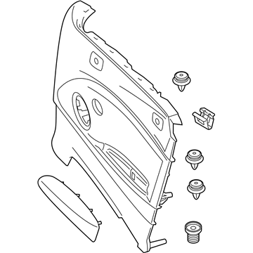 BMW 51-43-7-311-494 Side Trim Panel, Leather, Right