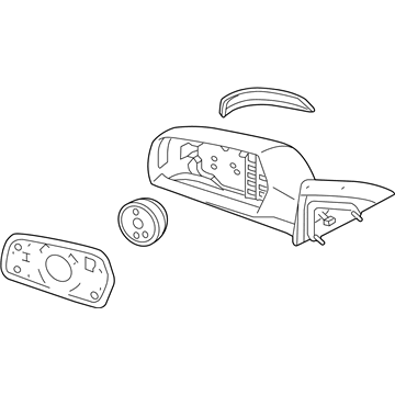 Kia 876202G420 Outside Rear View Mirror Assembly, Right