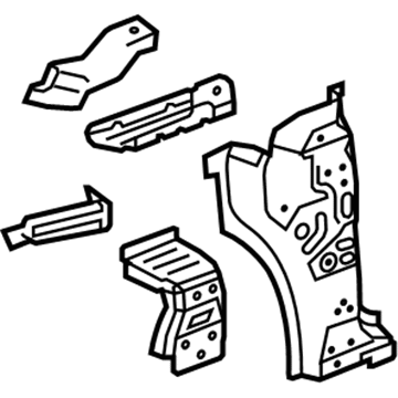 GM 23227519 Hinge Pillar Reinforcement