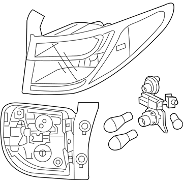 Hyundai 92401-B8530 Lamp Assembly-Rear Combination, LH