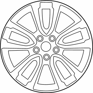 Nissan 40300-5AA4B 18 10-Spoke Aluminum Alloy Wheel - Pvd Finish (1-Piece)