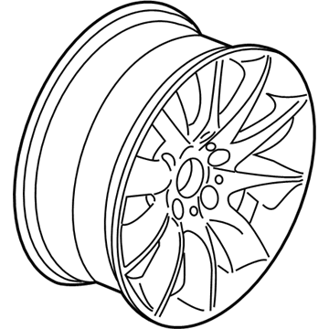 BMW 36-11-6-857-665 Disc Wheel, Light Alloy, Bright-Turned