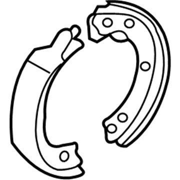 Kia 583504DU00 Parking Brake Shoe Kit