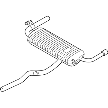 BMW 18-30-8-627-272 Muffler Silencer With Exhaust Flap