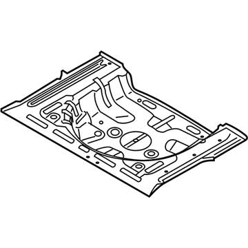 Hyundai 65513-G3100 Panel Assembly-Rear Floor, Rear