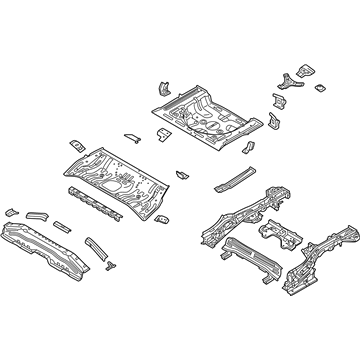 Hyundai 65500-G3000 Panel Complete-Rear Floor