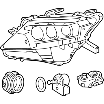 Lexus 81185-48871 Headlamp Unit With Gas, Left