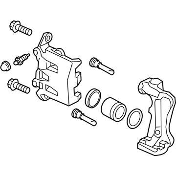 Nissan 41011-5TA0A Caliper Assy-Front LH, W/O Pad & Shim