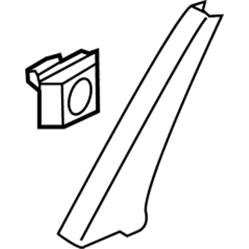 Honda 72443-SZT-003 Garnish, R. FR. Door Center Pillar (Inner)