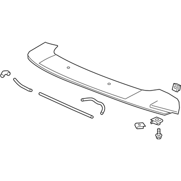 Honda 74901-TNY-J01ZD Spoiler, Tailgate (Platinum White Pearl)