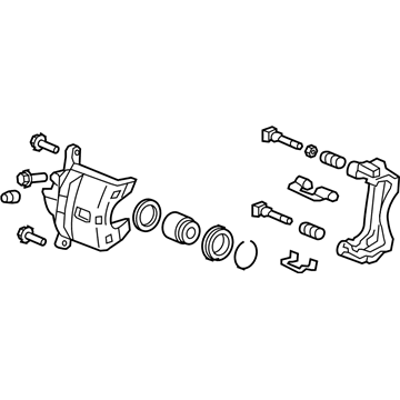 Honda 45019-SNC-000 Caliper Sub-Assembly, Left Front