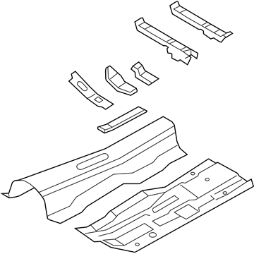 BMW 41-12-7-350-134 Floor Panel Right