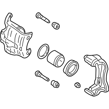 Nissan 41001-AU002 CALIPER Assembly-Front RH, W/O Pads Or SHIMS