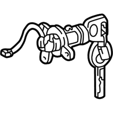 Lexus 69055-30351 Luggage Compartment Lock Cylinder & Key Set