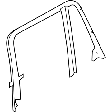 BMW 51-35-7-205-605 Cover, Window Frame, Door Rear Left