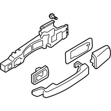 Nissan 82606-ET03A Rear Door Outside Handle Assembly Right