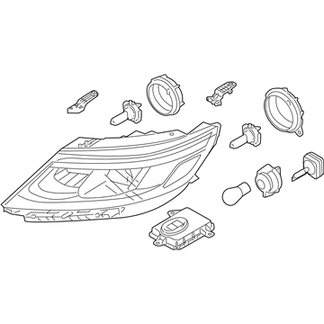 Kia 921011U800 Driver Side Headlight Assembly