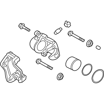 Kia 581803RA60 Front Brake Caliper Kit, Left