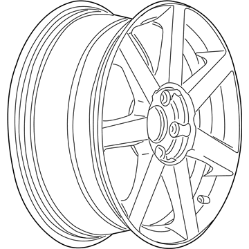 GM 9596990 Wheel Rim-18X8.0 Aluminum 61Mm Offset 120.65 Bellcrank*Chrome