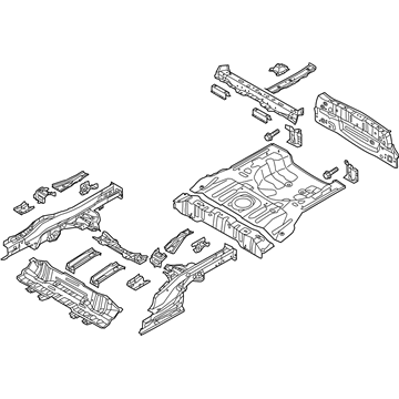 Kia 65500B2500 Panel Complete-Rear Floor