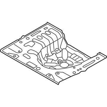 Hyundai 65513-3X000 Panel Assembly-Rear Floor, Rear