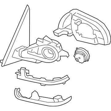 BMW 51-16-8-061-703 Exterior Mirror Without Glass, Heated, Left