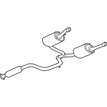 GM 25808149 Exhaust Muffler Assembly (W/ Exhaust Pipe & Tail Pipe)
