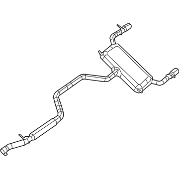 Mopar 52022288AH Exhaust Muffler And Tailpipe