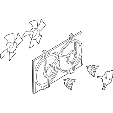 Nissan 21481-5Y72A Motor & Fan Assy-With Shroud