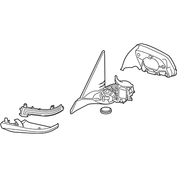BMW 51-16-7-307-216 Heated Outside Mirror, Memory Bus, Right