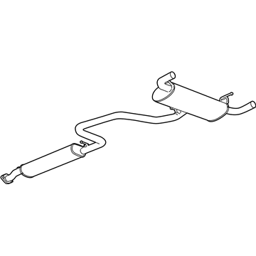 GM 25844220 Exhaust Muffler Assembly (W/ Exhaust Pipe & Tail Pipe)