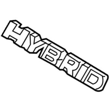 Honda 75723-S5B-000 Emblem, Rear (Hybrid)