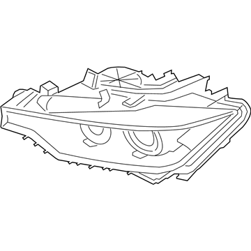 BMW 63-11-7-377-854 Headlight Bi Xenon Adaptive Right