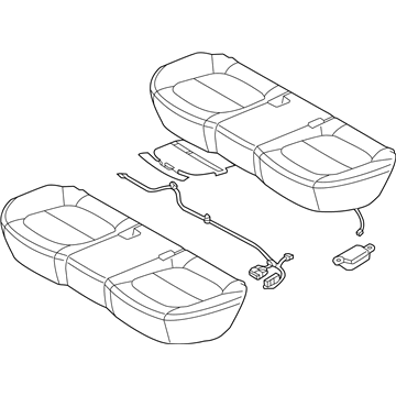Kia 89100E4000ASK Cushion Assembly-Rear Seat