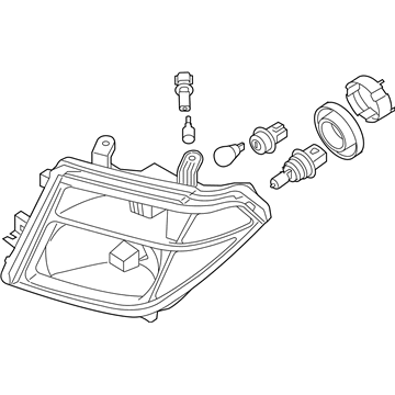 Nissan 26010-ZS00A Passenger Side Headlamp Assembly