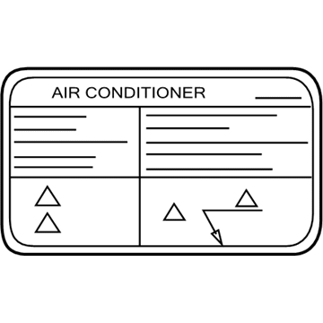 Nissan 27090-C954B Label-Caution, Air Conditioner