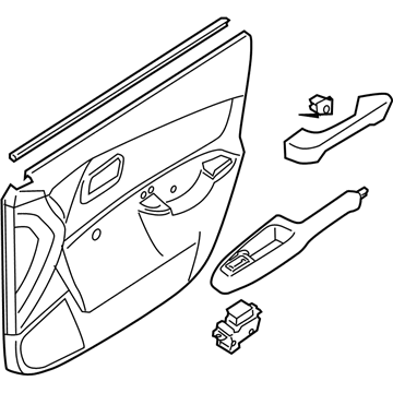 Hyundai 82301-1E060-AR Panel Complete-Front Door Trim, LH