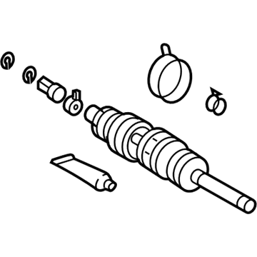 Toyota 43460-09091 Shaft Assembly, Front Drive Outboard Joint, Left