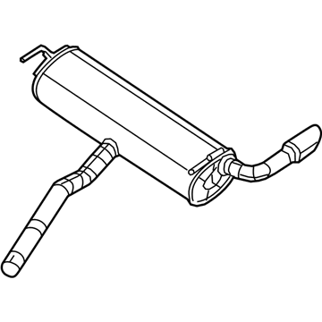 Mopar 68238698AA Exhaust Muffler And Tailpipe