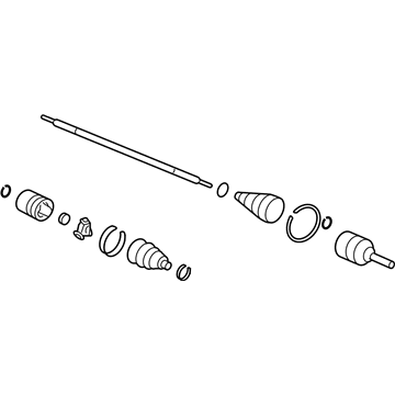 Honda 44306-T0A-A02 Driveshaft Assembly, Driver Side