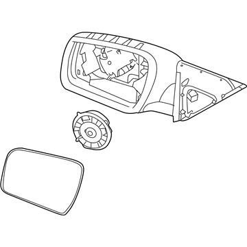 Kia 876102K831 Outside Rear View Mirror Assembly, Left