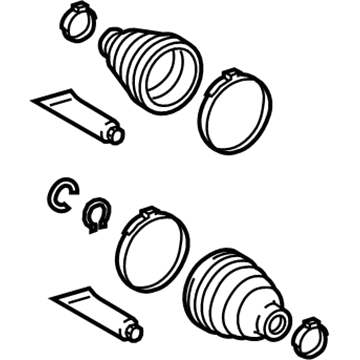 Lexus 04429-0T010 Boot Kit, Rear Drive Shaft, In & Outboard Joint