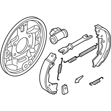 Hyundai 58310-1G000 Drum Brake Assembly-Rear, LH