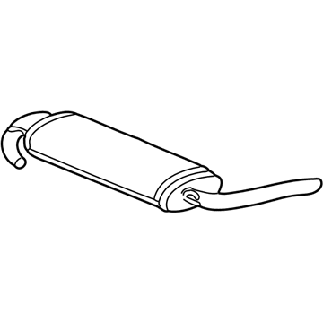 GM 15907347 Exhaust Muffler Assembly (W/ Exhaust Pipe & Tail Pipe)