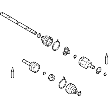Nissan 39101-JF00A Shaft Assy-Front Drive, LH