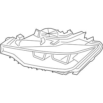 BMW 63-11-7-338-710 Headlight Headlamp Right Halogen