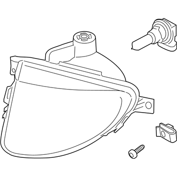 BMW 63-17-7-216-888 Fog Light, Glass Lens, Right