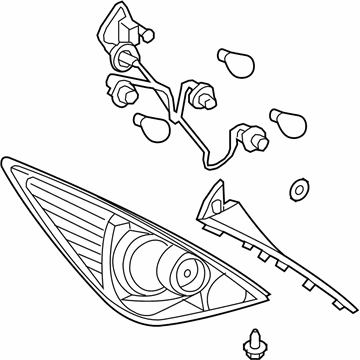 Nissan 26550-EM30A Lamp Assembly-Rear Combination, RH